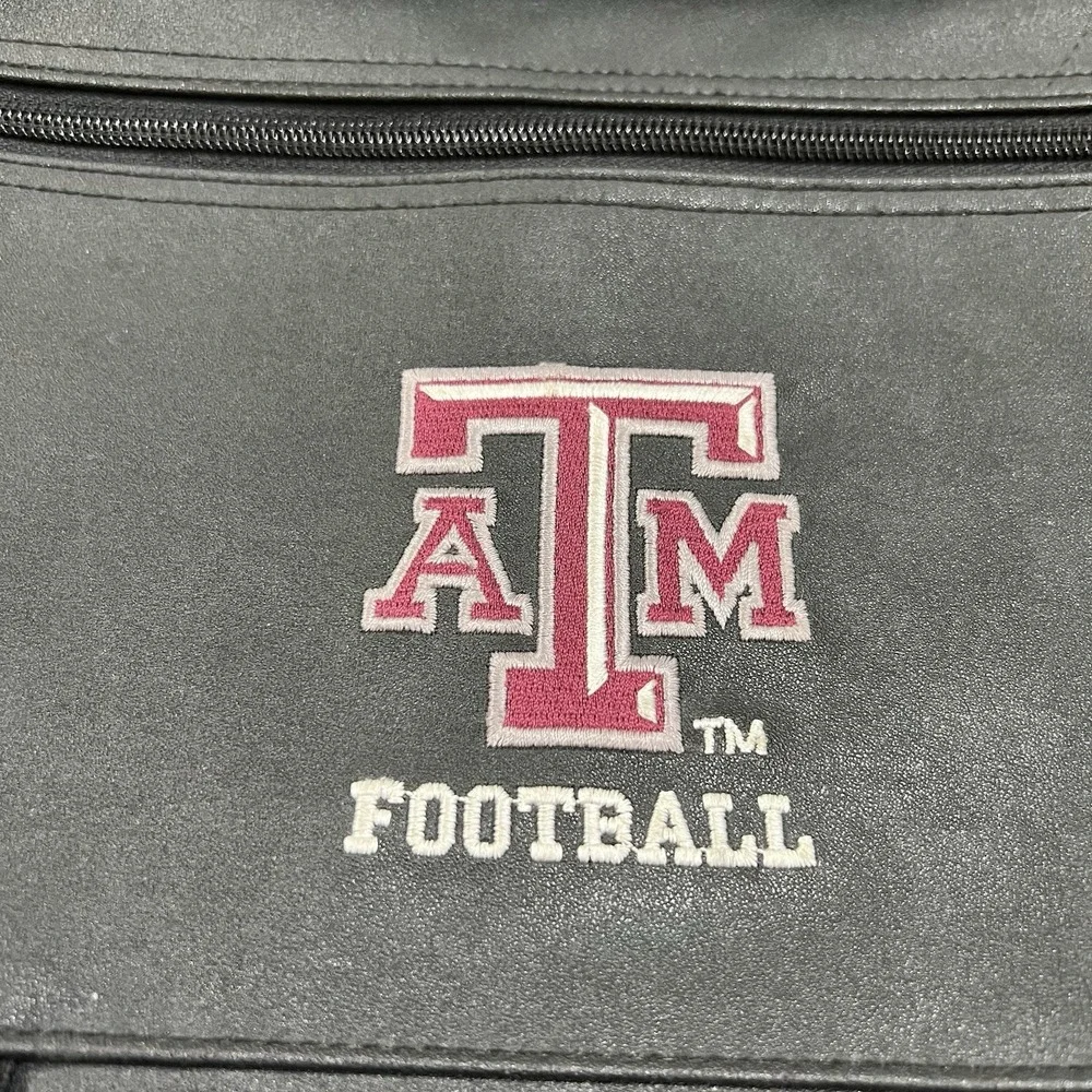 Texas A&M Team Issue Laptop Bag Aggie Football Coach Messenger Leath Sling Logo